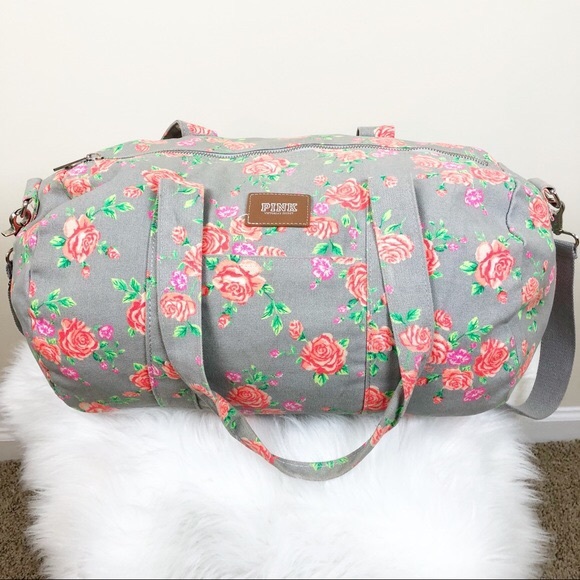 PINK Victoria's Secret Handbags - Pink Victoria Secret Duffle Bag with Strap